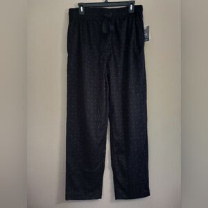 NWT VanHeusen Super Soft Black and Polka Dot Men's Pajamas Pants Size Medium